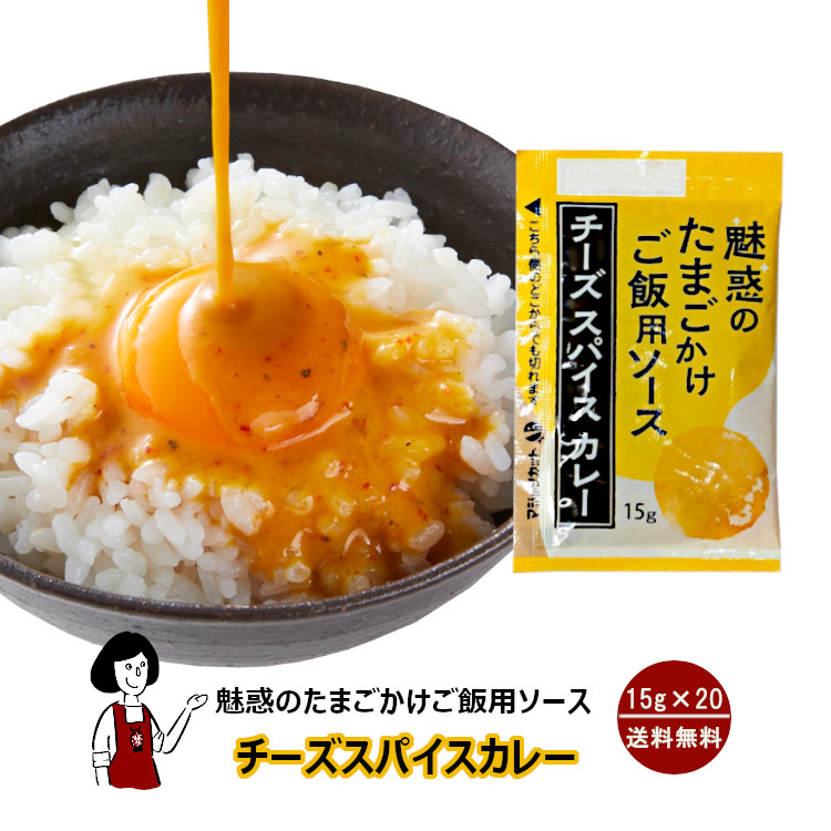 KP 魅惑のたまごかけご飯用ソース [ チーズスパイスカレー ] 15g×20袋 / メール便 送料無料